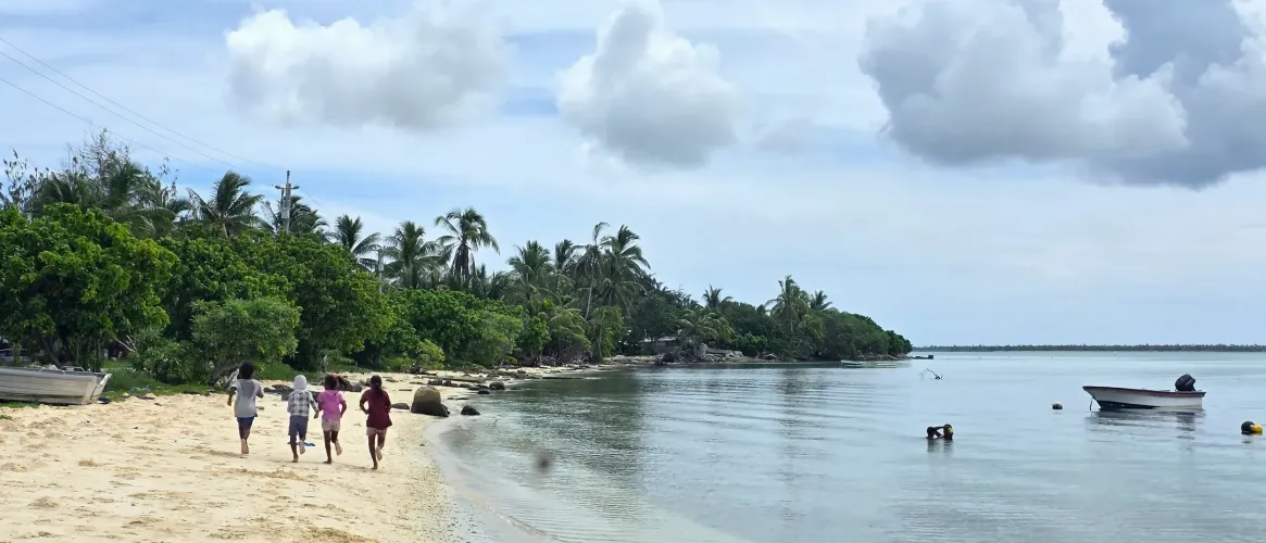 The beach in Kiritimati Island, Kiribati