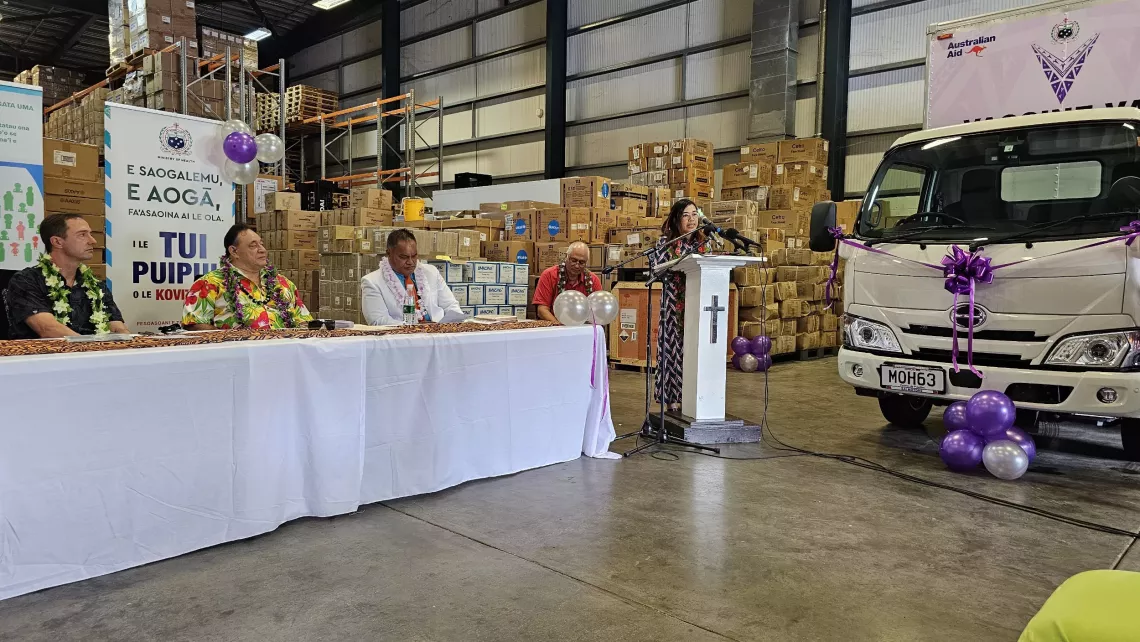 The new vehicle, and waste management supplies also provided, will benefit all the people living in Samoa, including healthcare providers in 13 healthcare facilities.