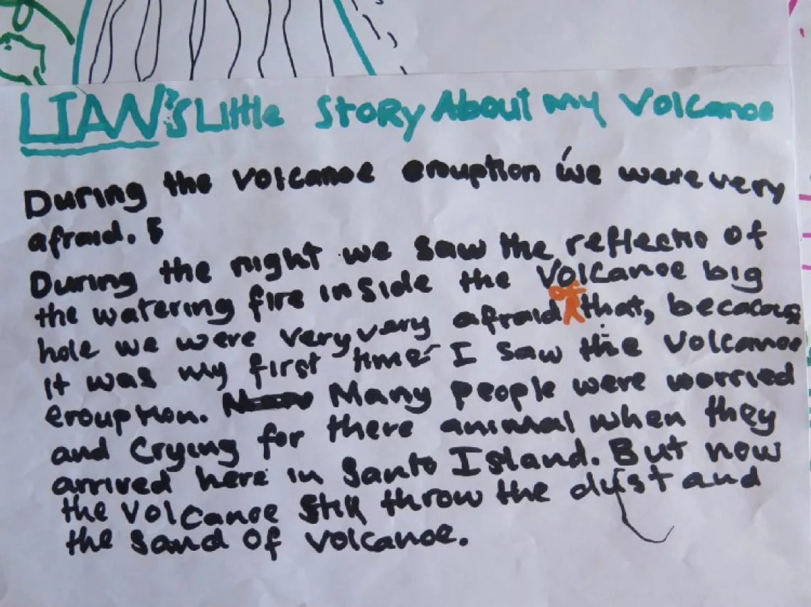 &ldquo;Lian&rsquo;s little story about my volcano&rdquo; is a short story written by 13 year old Lian from Natakaro, West Ambae. 
