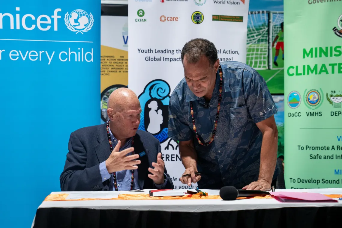 Vanuatu signs the Declaration on Children, Youth, and Climate Action 2