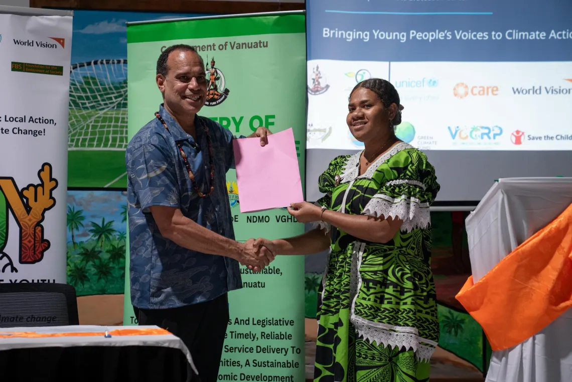 Vanuatu signs the Declaration on Children, Youth, and Climate Action 3