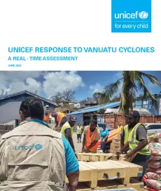 UNICEF Response to Vanuatu Cyclones
