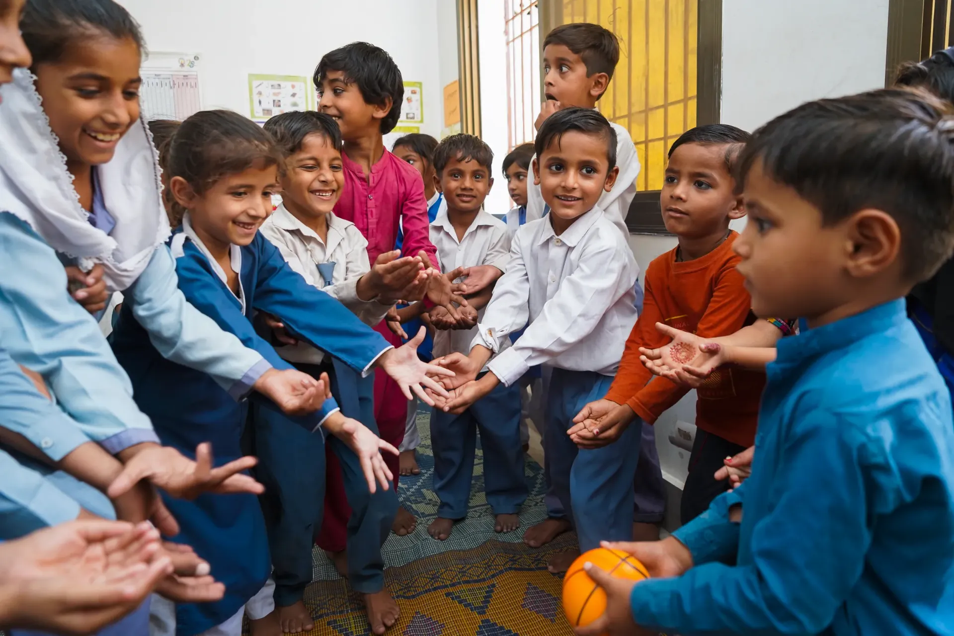 Children learn the power of sharing, cooperation, and caring