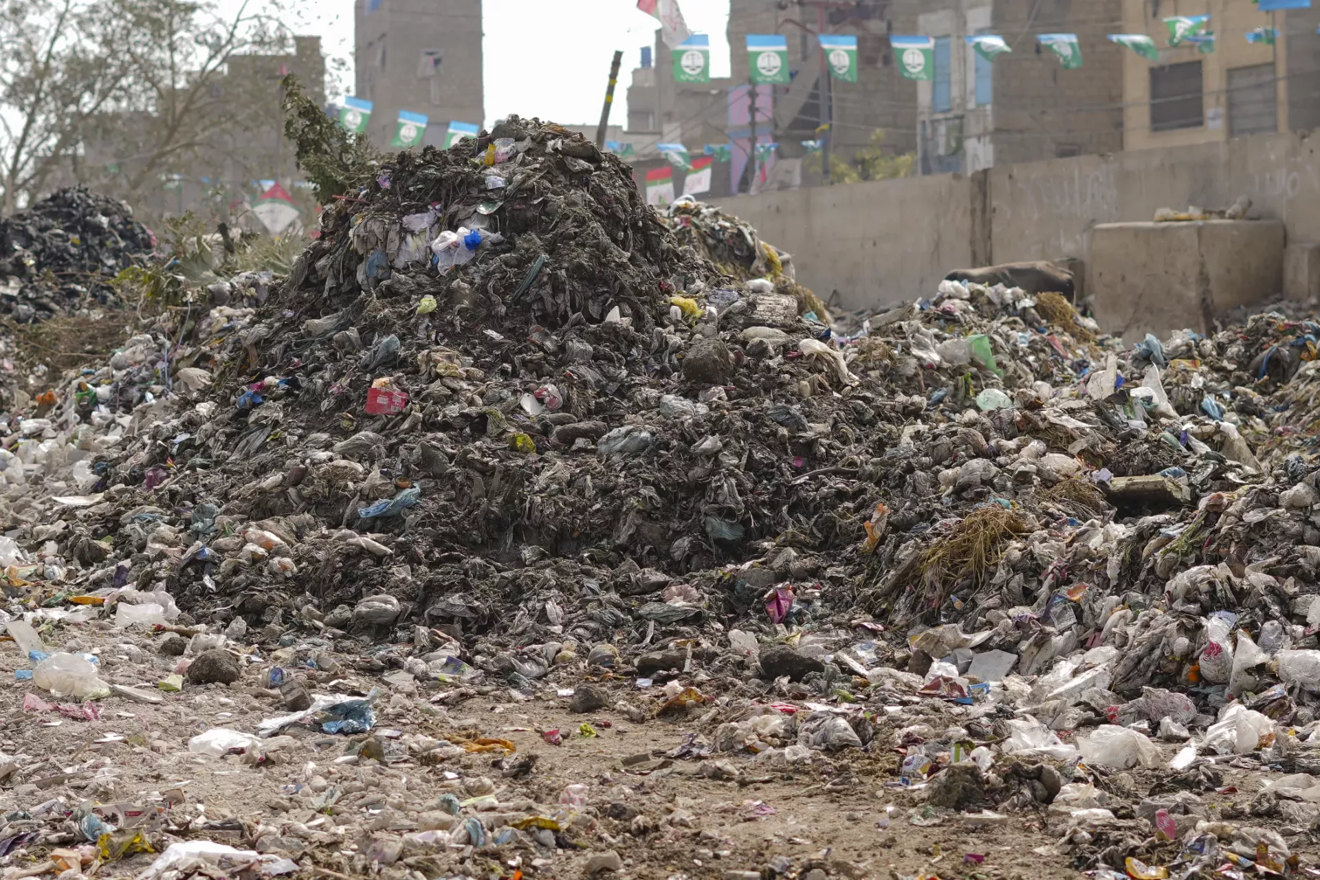 A garbage dump in Karachi
