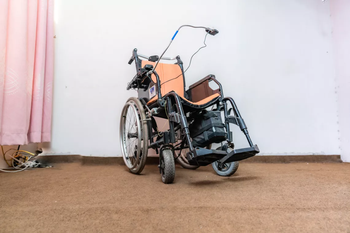 Eye Interaction&rsquo;s customized wheelchair can be controlled through eye movements and a mobile application.