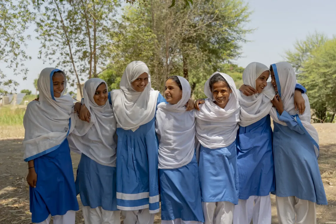 Ume Hani and her classmates learn and grow in a more welcoming and supportive school environment, with improved facilities and greater privacy.