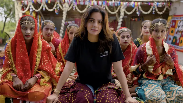 Still from Saba Qamar's child marriage video