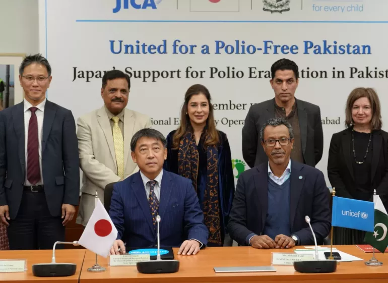 JICA UNICEF signing ceremony for polio