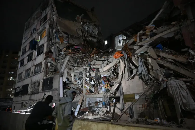 terremoto  en venezuela escombros