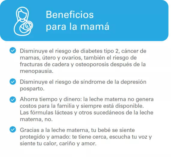 BENEFICIOS PARA LA MAM&Aacute; 