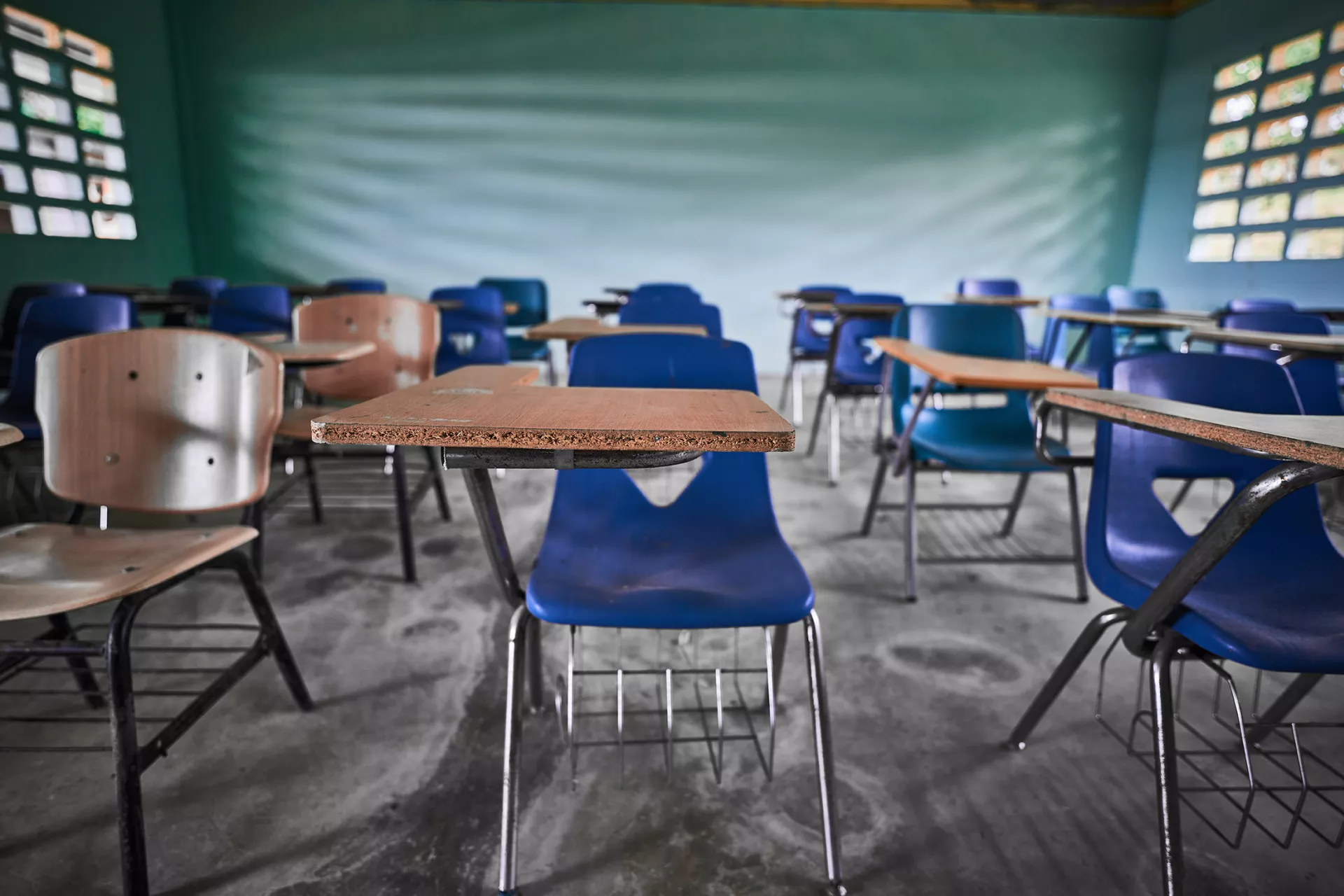 Foto aula vac&iacute;a