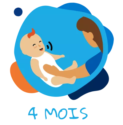 Image d'une m&egrave;re qui tient son b&eacute;b&eacute; de 4 mois dans les bras