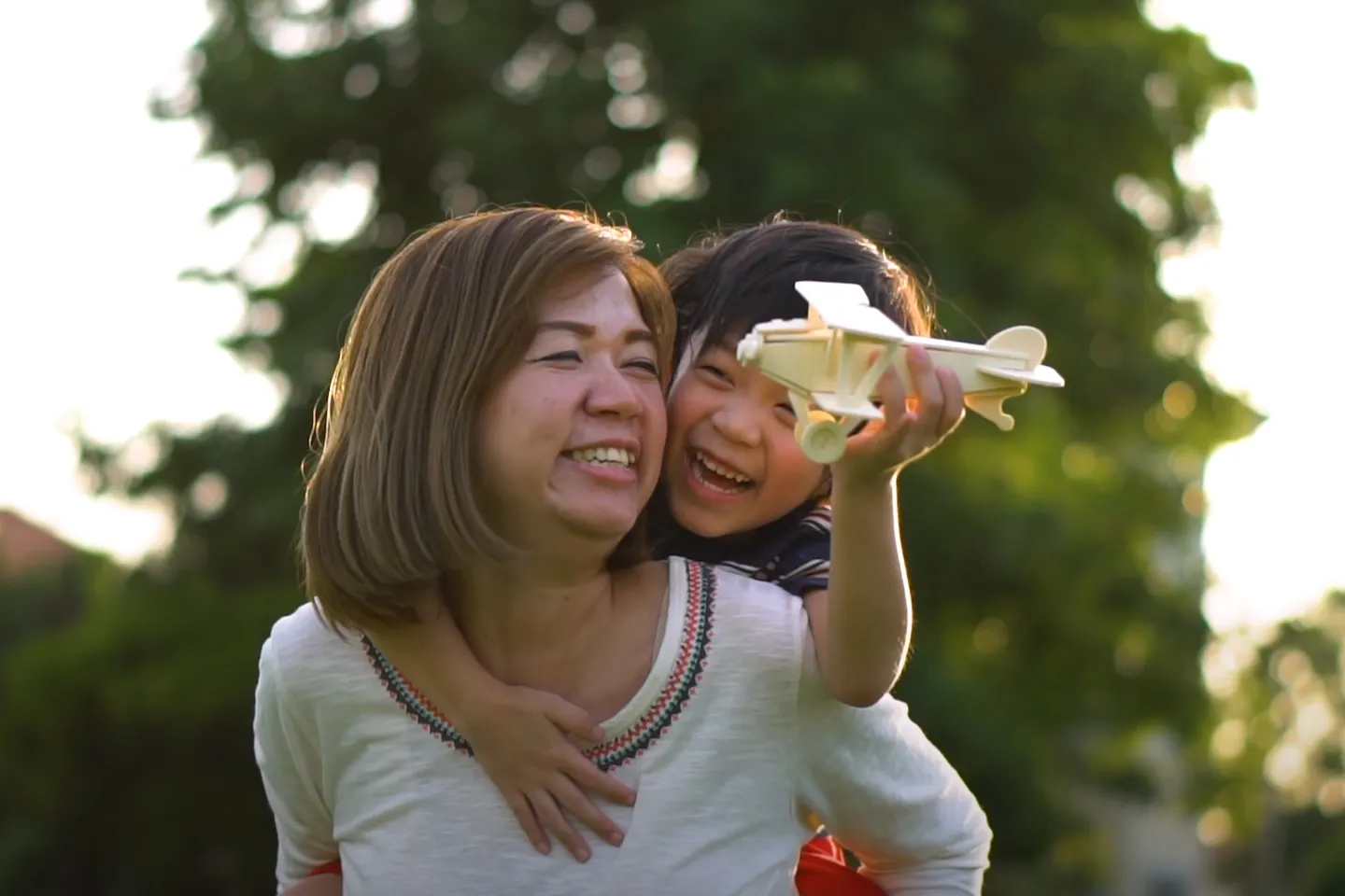 Parenting in the pandemic: A mother plays with her child