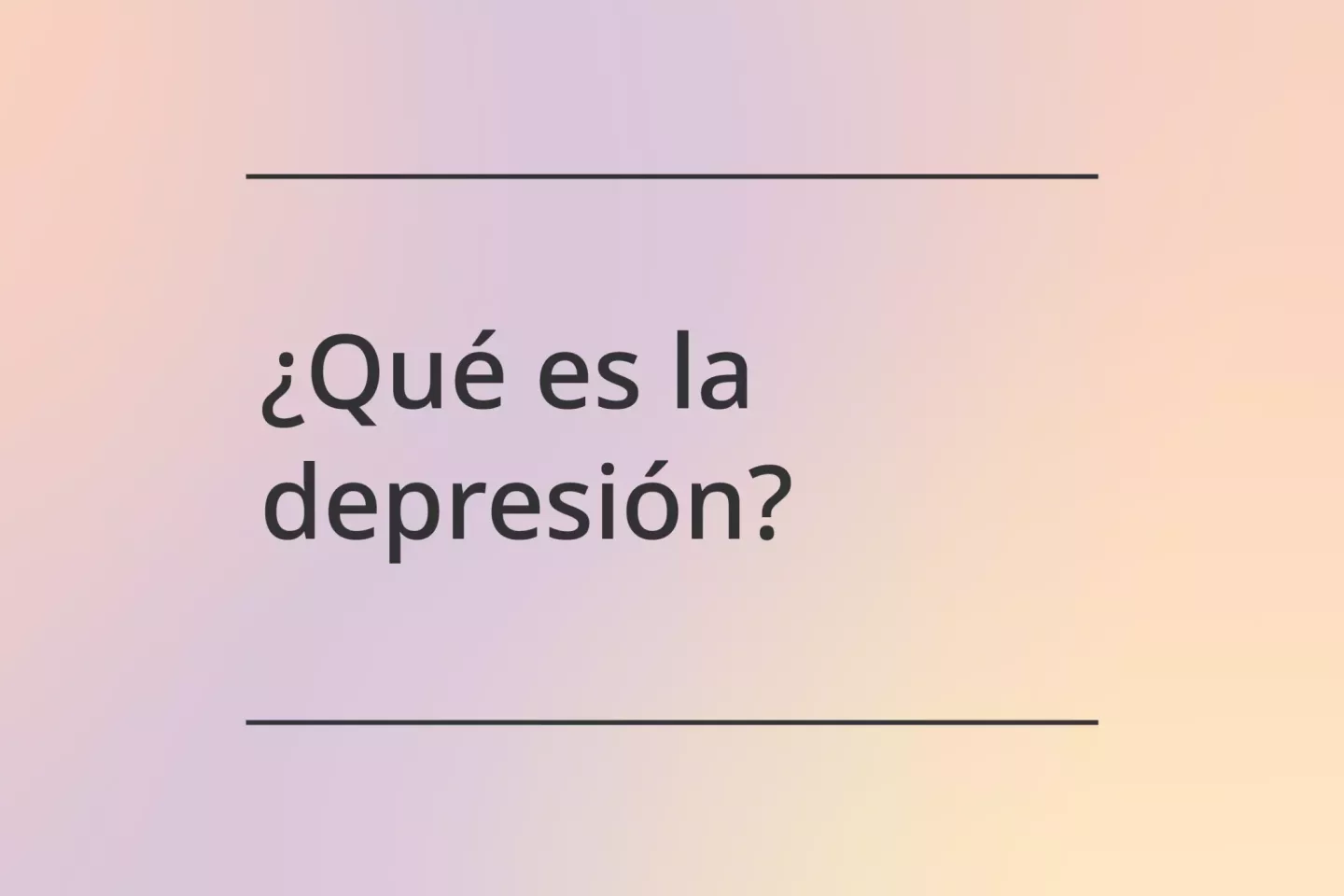 &iquest;Qu&eacute; es la depresi&oacute;n?