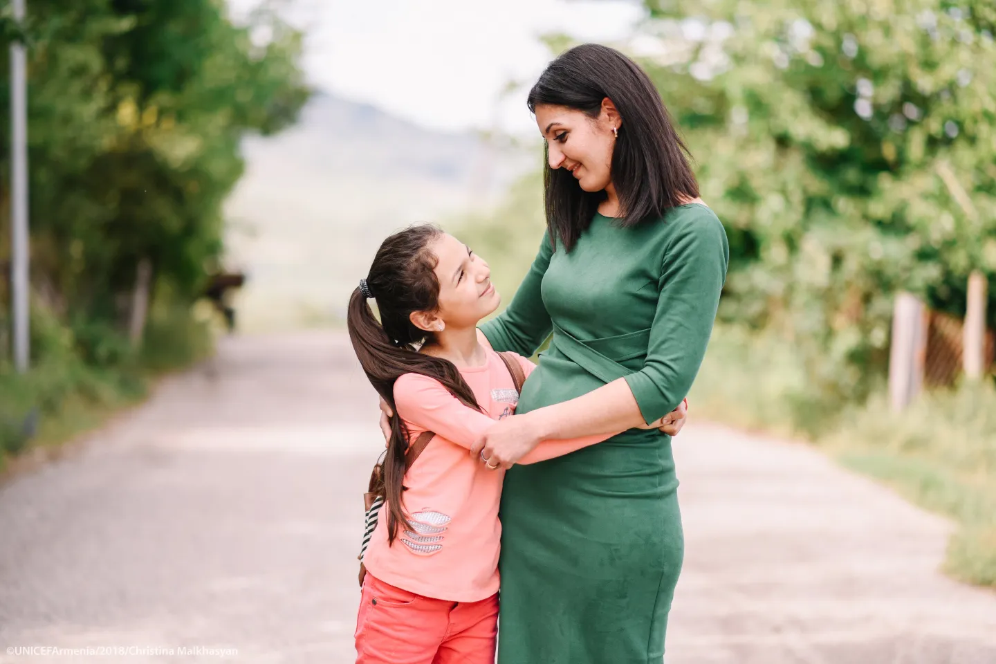 A mother talking to her daughter