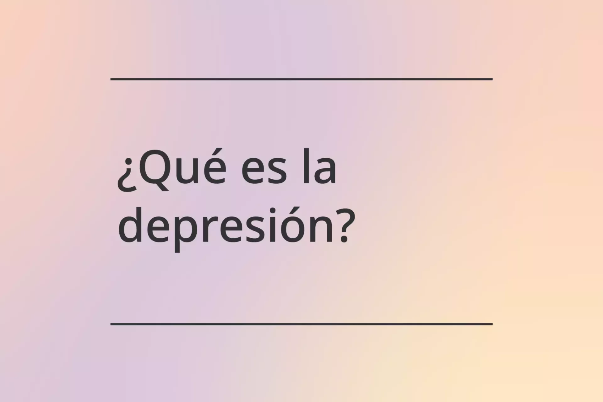 &iquest;Qu&eacute; es la depresi&oacute;n?