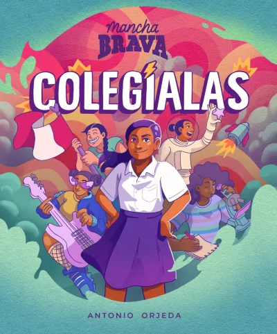 ilustracion de ni&ntilde;as y adolescentes mujeres empoderadas en la portada de un libro 