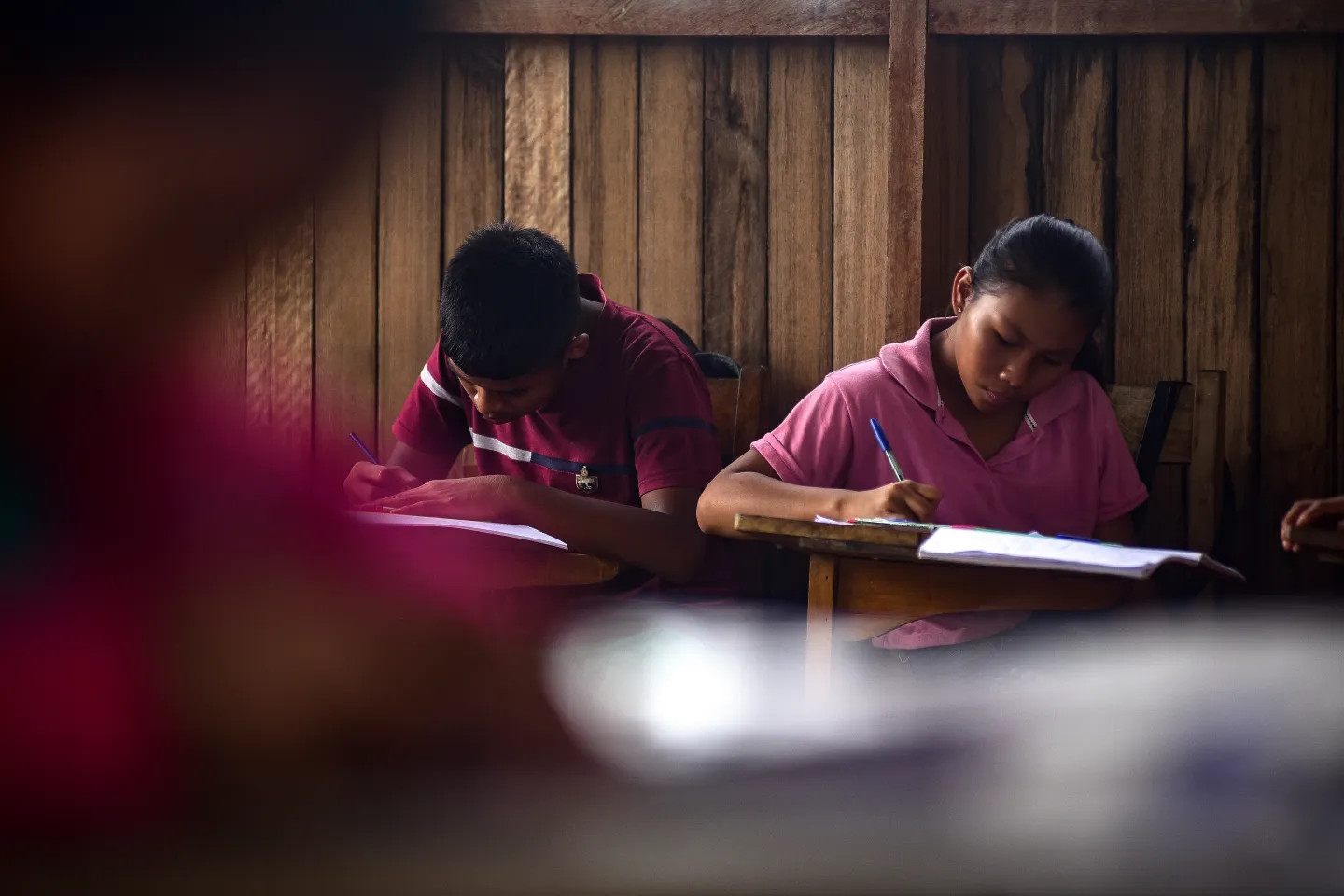 adolescentes en colegio en loreto