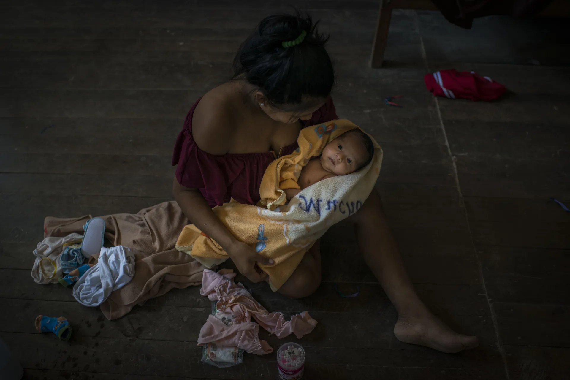 Yameli con su hijo