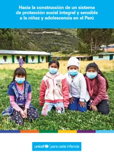 Cover de publicacion, mostrando un grupo de ninas frente a su escuela