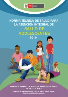 Portada de la norma t&eacute;cnica para atenci&oacute;n de salud en adolescentes