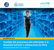 Portada An&aacute;lisis del panorama del sobrepeso y la obesidad infantil y adolescente en Per&uacute;