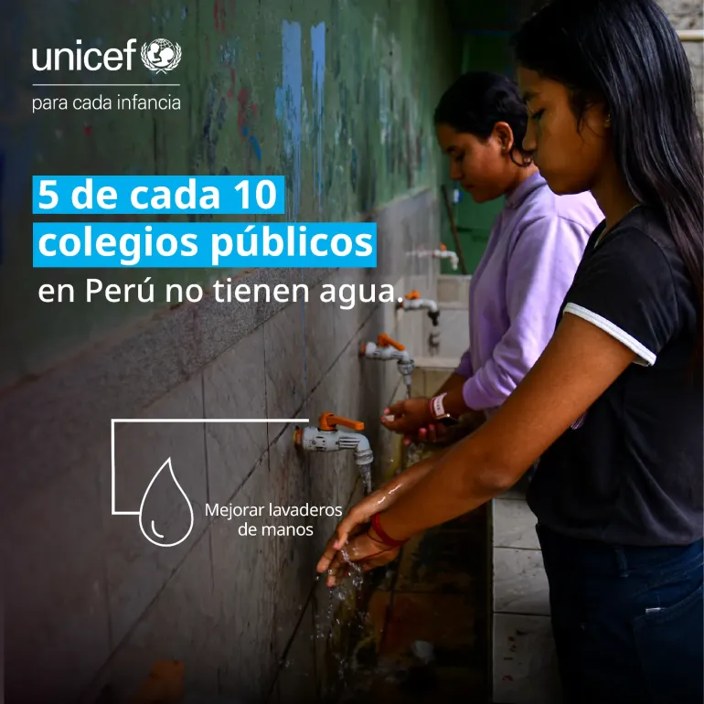 5 de cada 10 colegios p&uacute;blicos en Per&uacute; no tienen agua