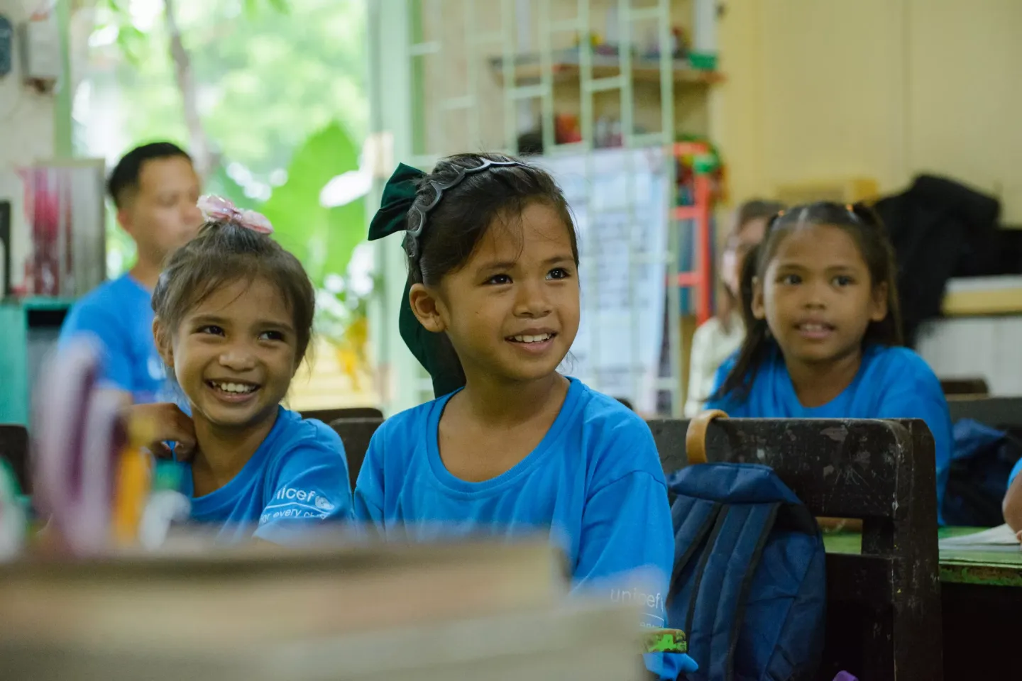 A girl learning in school 