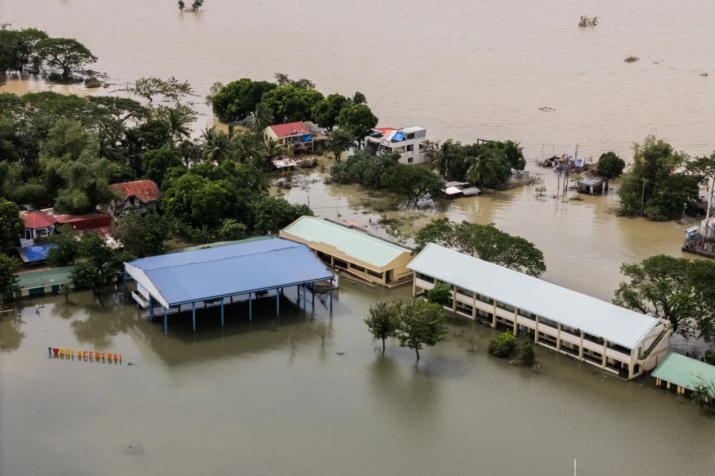 flooded area in the Philippines