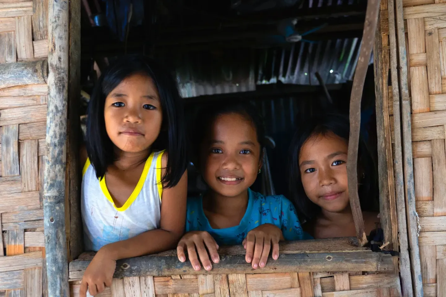 Three Filipino children