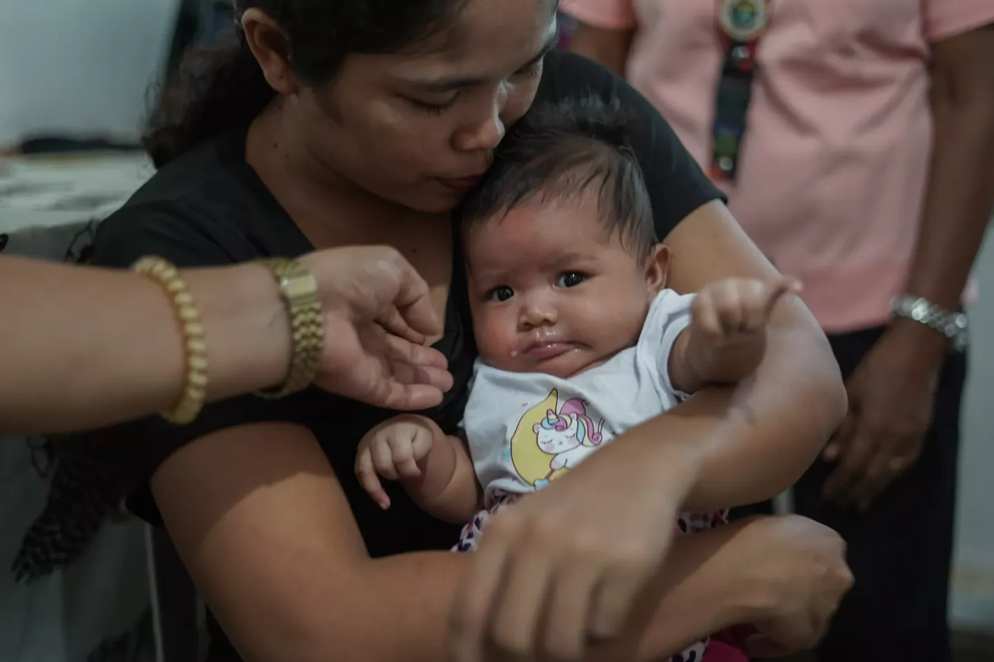 Mother and an infant 