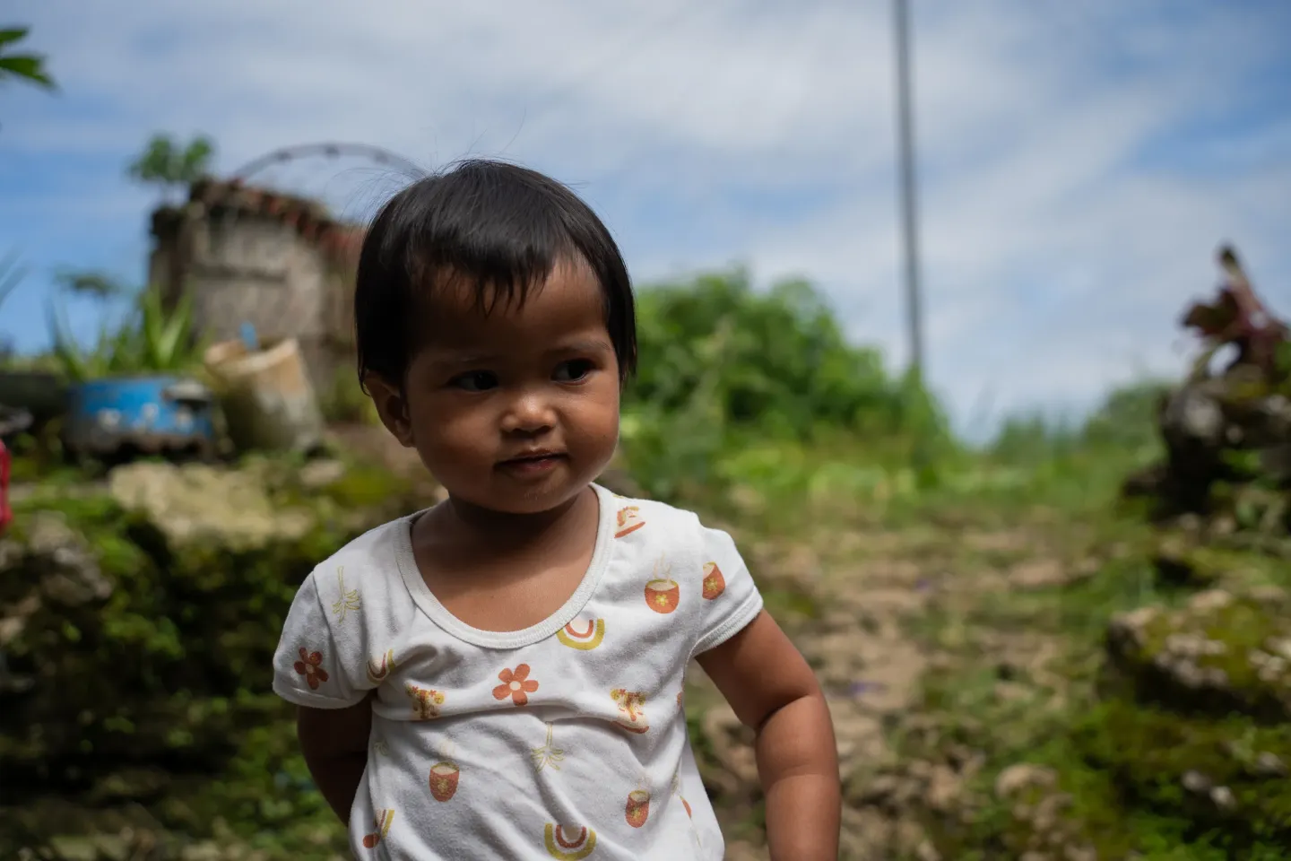 Portrait of Michaela taken during a home visit in Tabon, Dalaguete, Cebu.