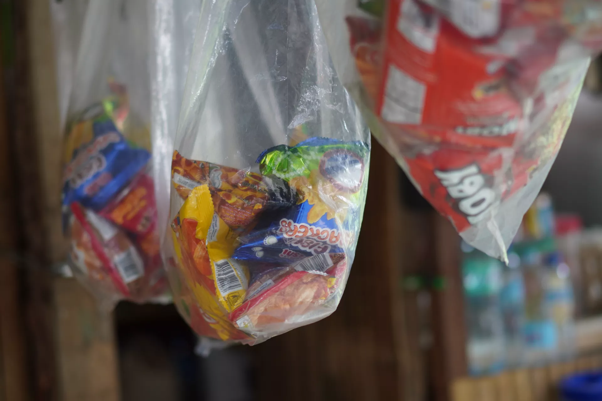 Cheap snacks readily available in neighborhood sari-sari stores are often bought by children or parents as quick treats