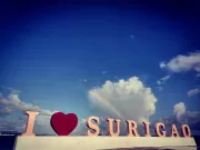 &amp;quot;I love Surigao&amp;quot; signage by the coast