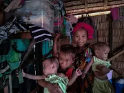 Children inside their home