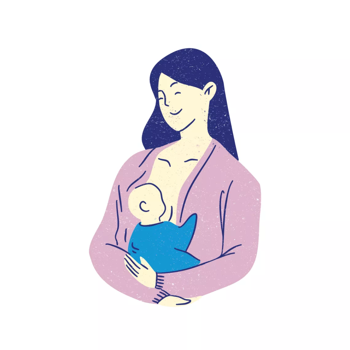 Mother and child breastfeeding
