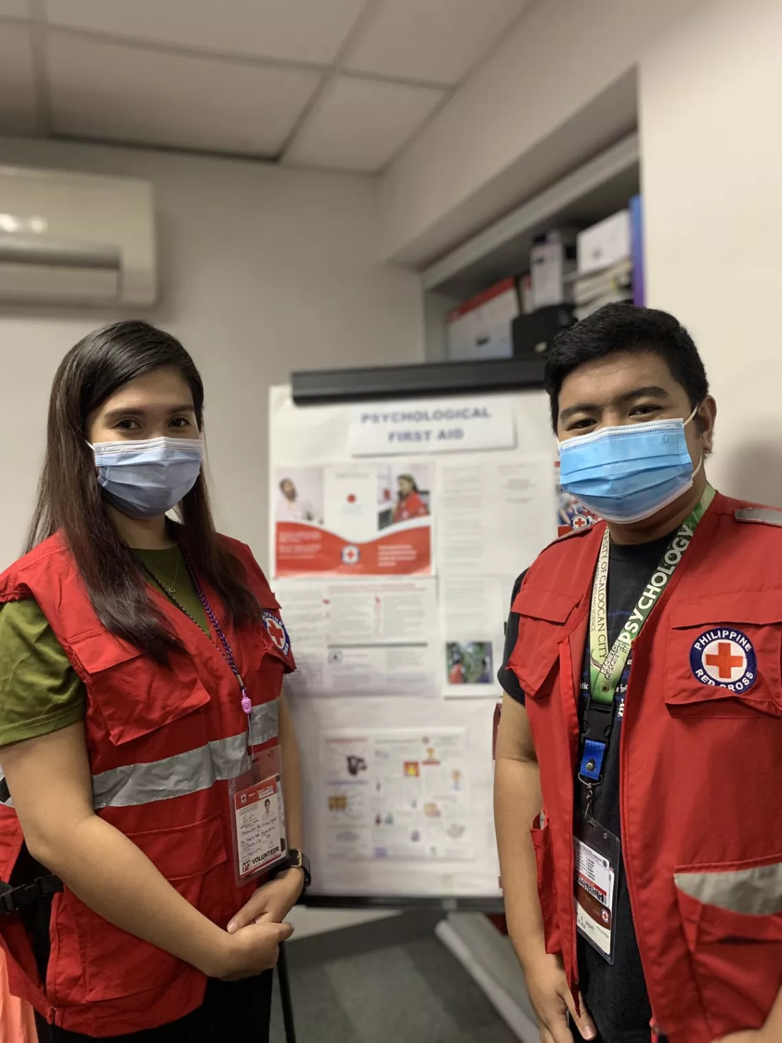 Philippine Red Cross Volunteers Bea and Justine 