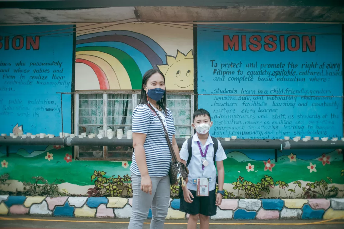 Charmaine Gansit with her son Cian Nathaniel Gansit
