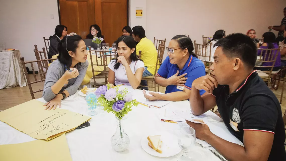 Health workers, local leaders, parents, caregivers, community champions, and experts work together to design practical and data-driven strategies to promote better nutrition habits in their communities. &copy; UNICEF Philippines/2024Health workers, local leaders, parents, caregivers, community champions, and experts work together to design practical and data-driven strategies to promote better nutrition habits in their communities. &copy; UNICEF Philippines/2024