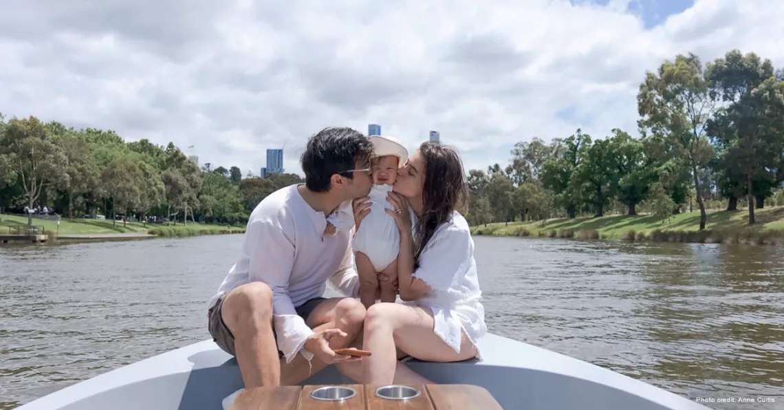 UNICEF Goodwill Ambassador Anne Curtis and her family