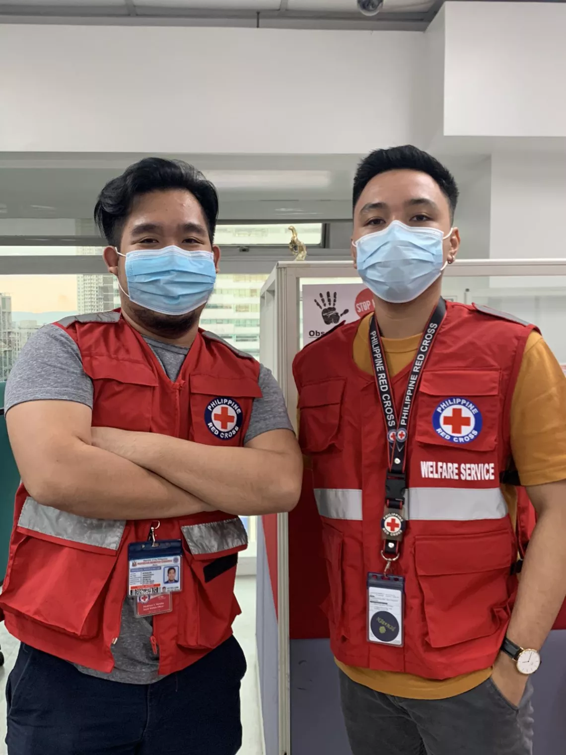 Philippine Red Cross responders, Pred and Jeremy 