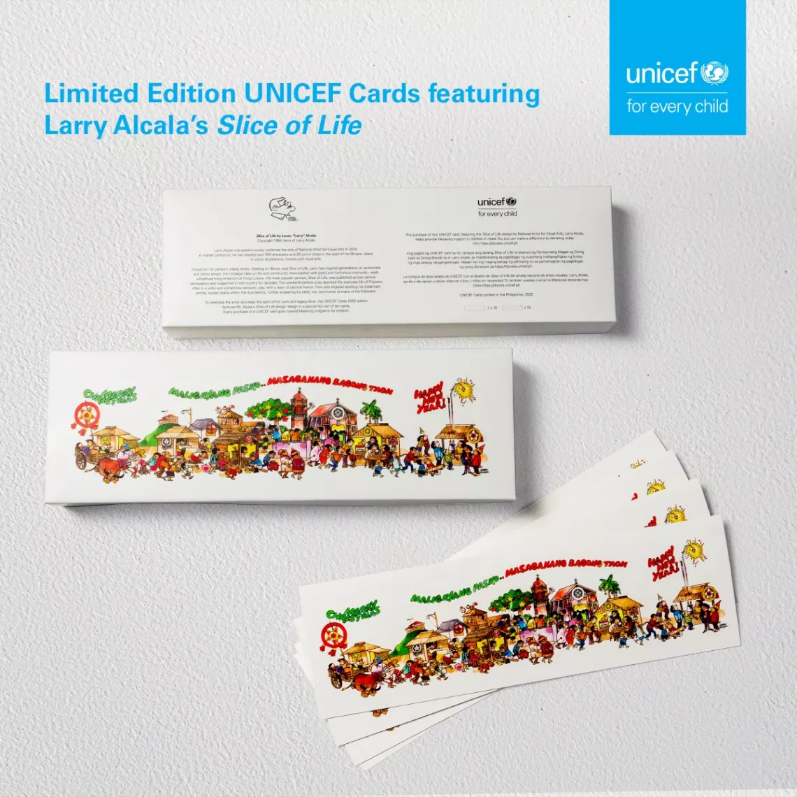UNICEF Christmas cards featuring the work of  National Artist Larry Alcala