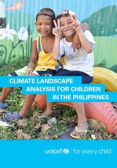 Cover of the report "Climate Landscape Analysis for Children in the Philippines"
