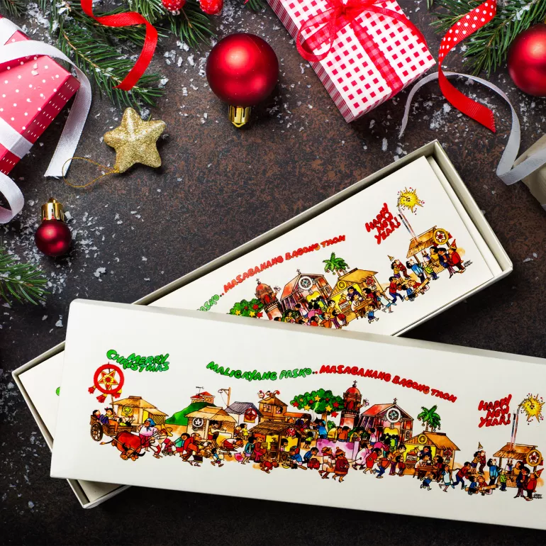UNICEF Christmas cards featuring the work of  National Artist Larry Alcala