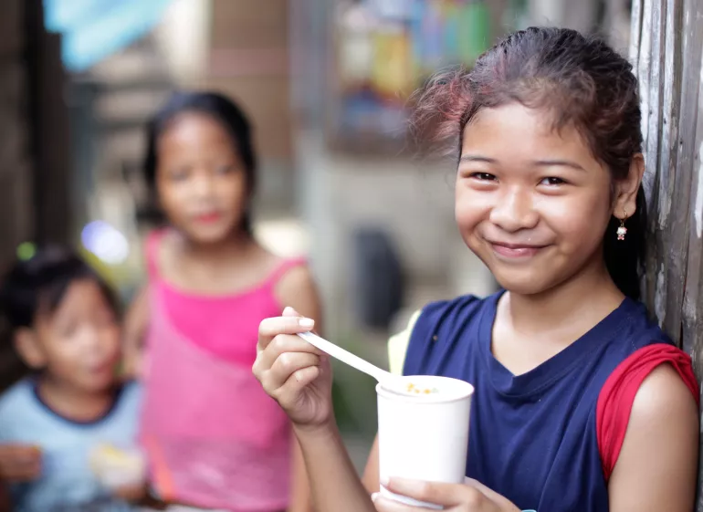 girl eating