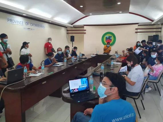 UNICEF Philippines with government and partners on a rapid assessment mission post Super Typhoon Rolly/Goni
