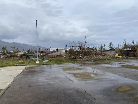 Virac Catanduanes Airport after super typhoon Rolly / Goni made landfall