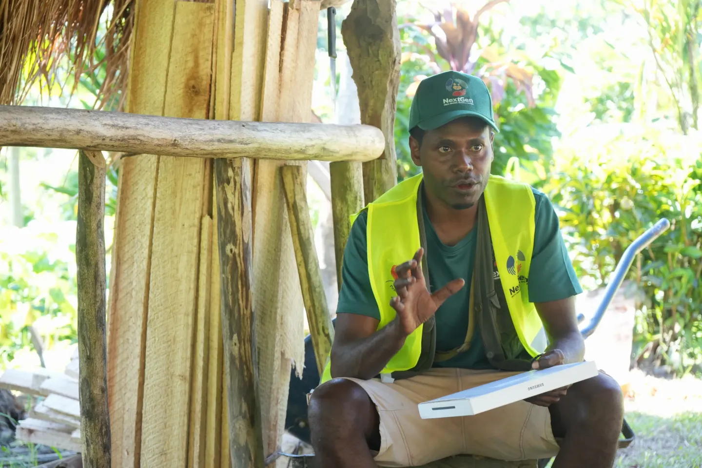 Shaun Penias, a Village Health Assistant, in East New Britain Province.