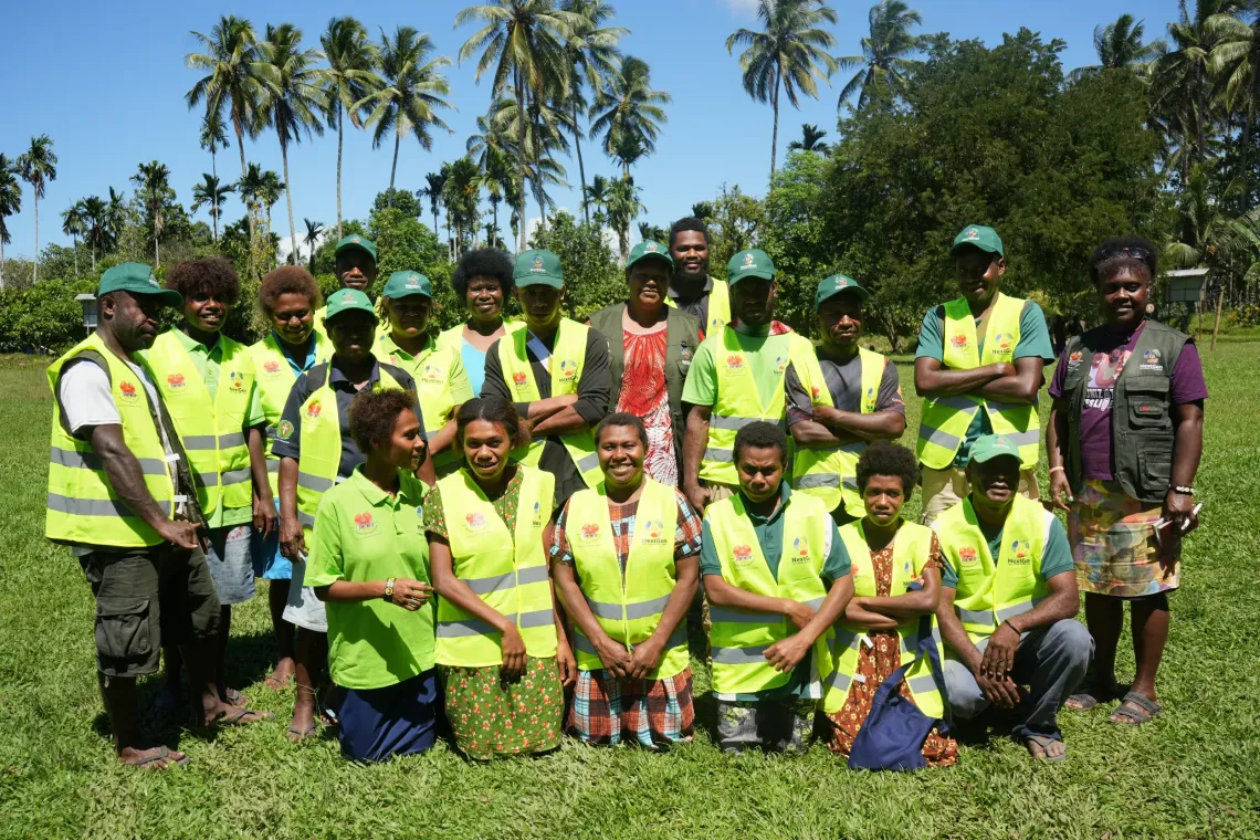 Some of 140 Village Health Assistants ready to carry out the Household Monitoring Survey.