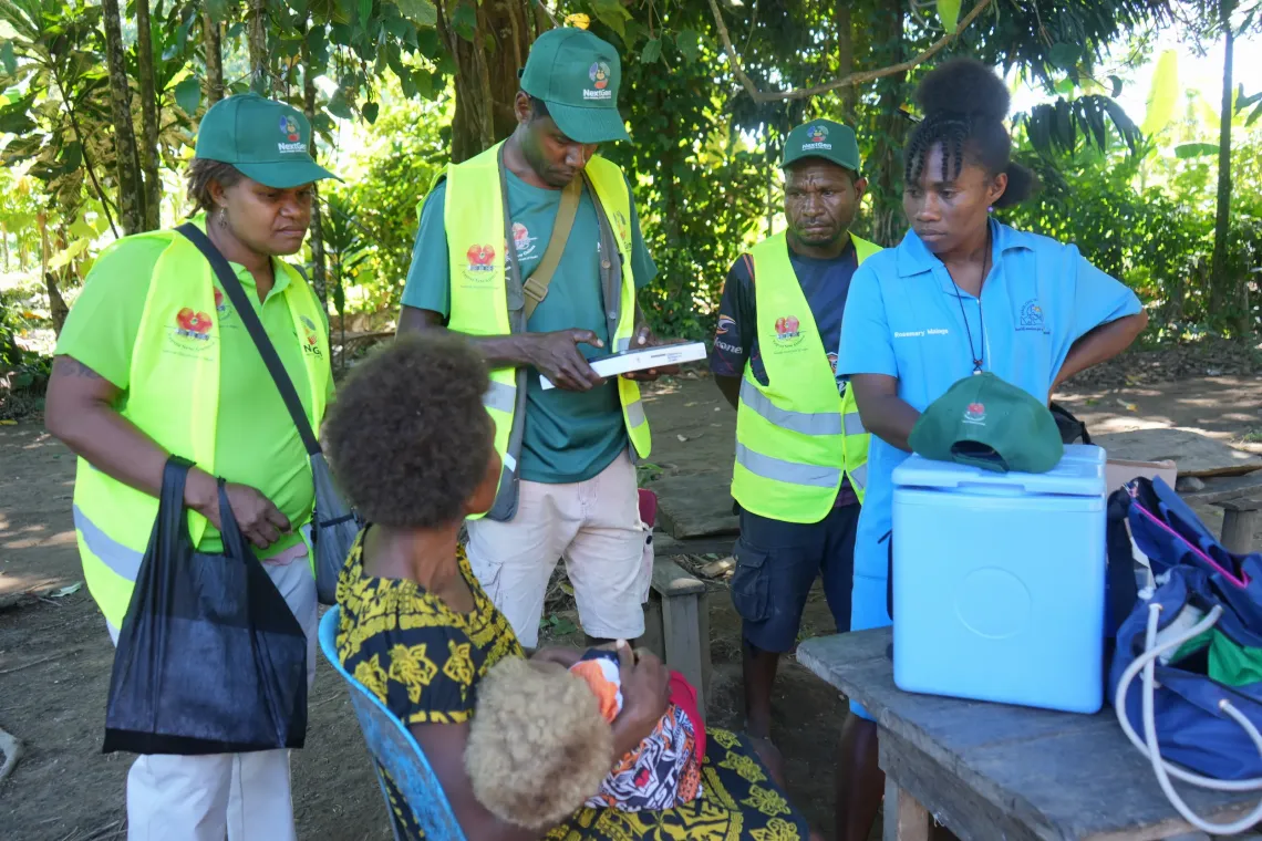 VHAs collect information from a mother.